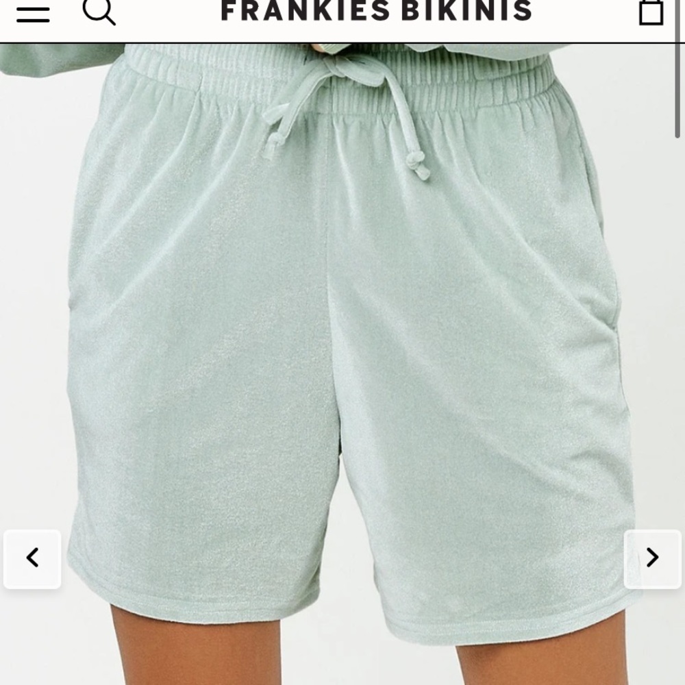NWT Frankies bikini burl high waist velvet sweat short